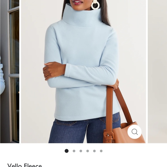 Dudley Stephens Greenpoint Turtleneck Periwinkle Blue Fleece Large New & W/Bag - Picture 8 of 11